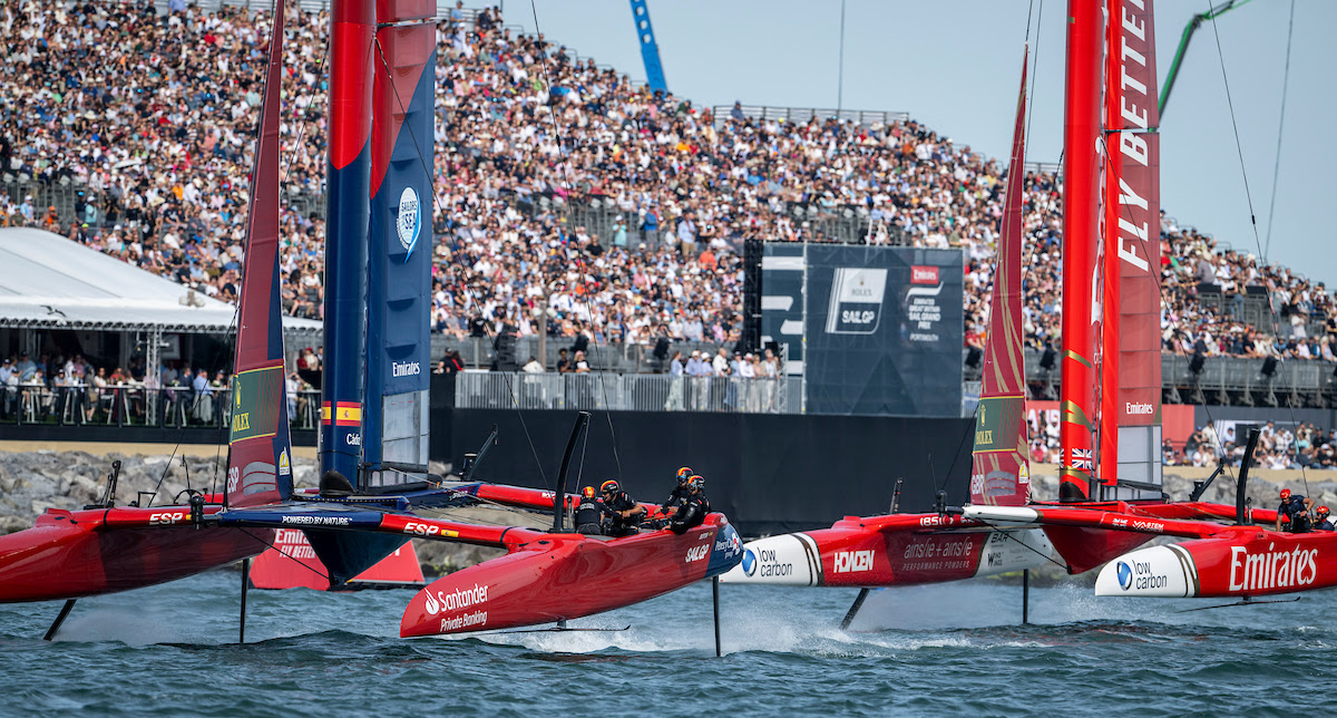 Emirates GBR top the leaderboard after Day One of SailGP Portsmouth debut