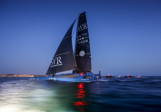 Ultim Trimaran SVR Lazartigue takes Fastnet Multihull Line Honours