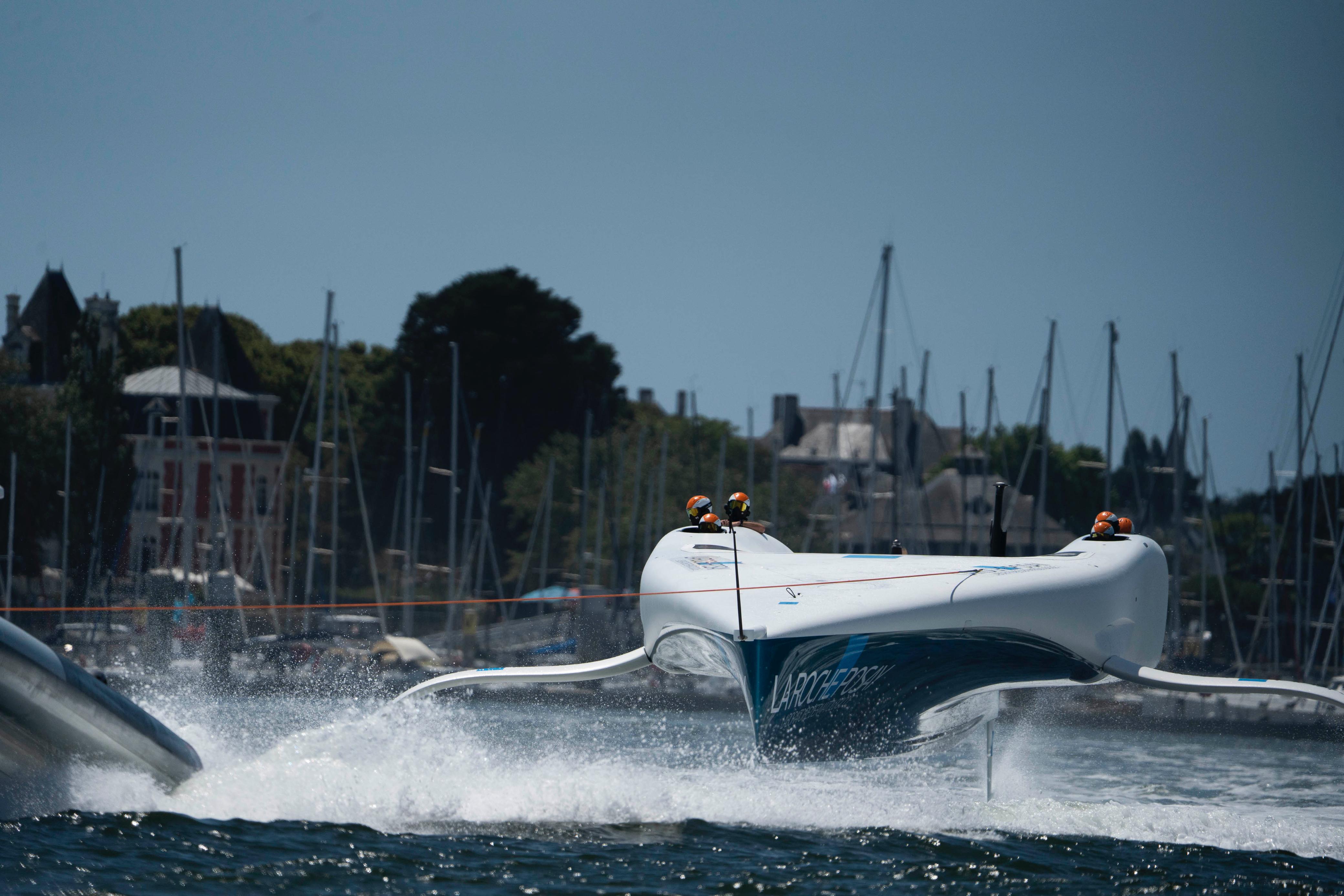 The French AC75, the La Roche-Posay Racing Team, unveils its new livery