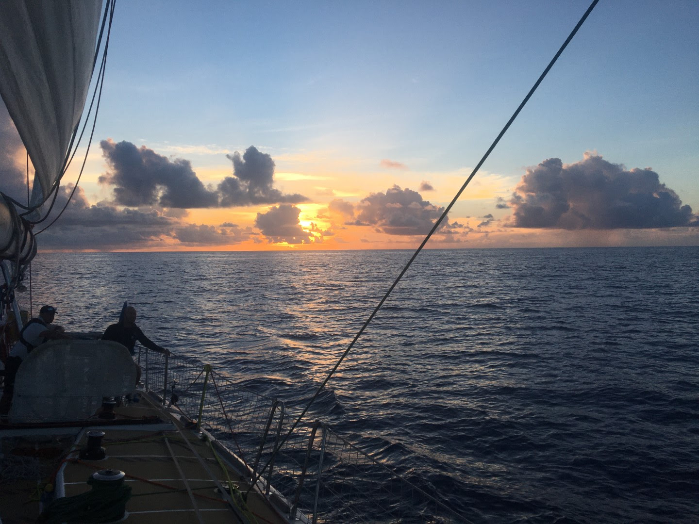 Clipper Race sailing out of The Doldrums and onto The Scoring Gate
