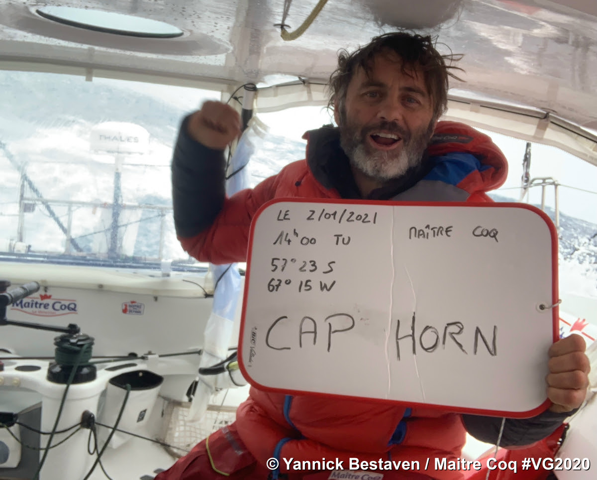 Yannick Bestaven First At Cape Horn