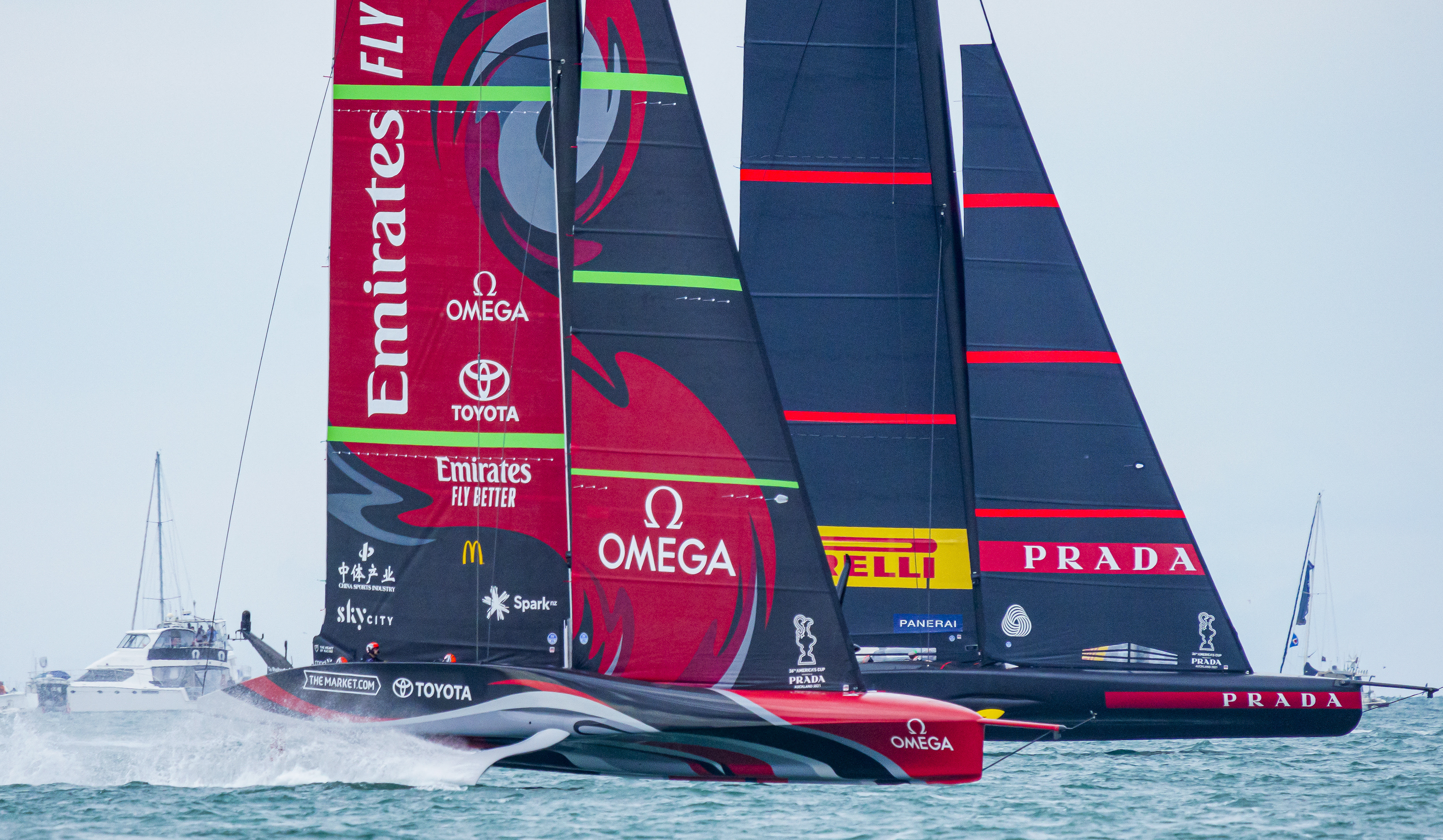 All square on the first day of the America's Cup