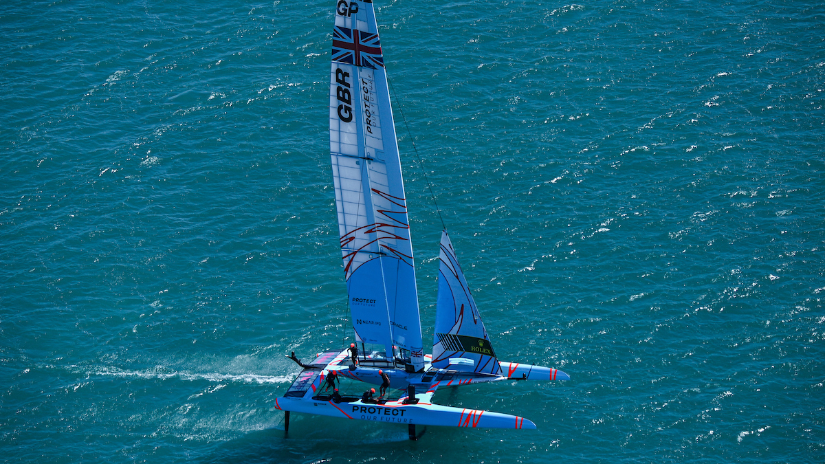 Great Britain SailGP on the podium in Chicago United States Sail Grand Prix