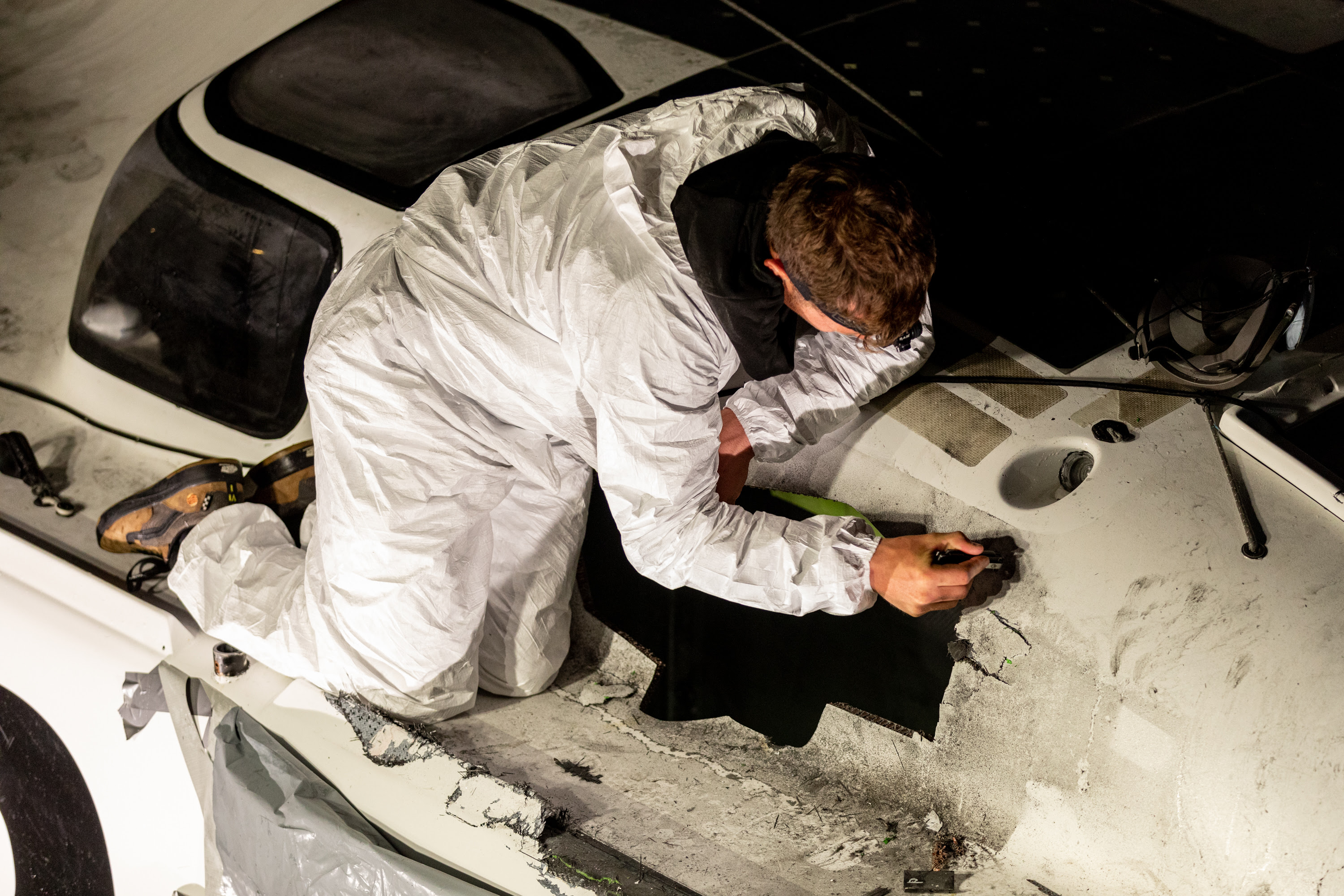 11th Hour Racing focus on repairing damaged boat to secure overall race title