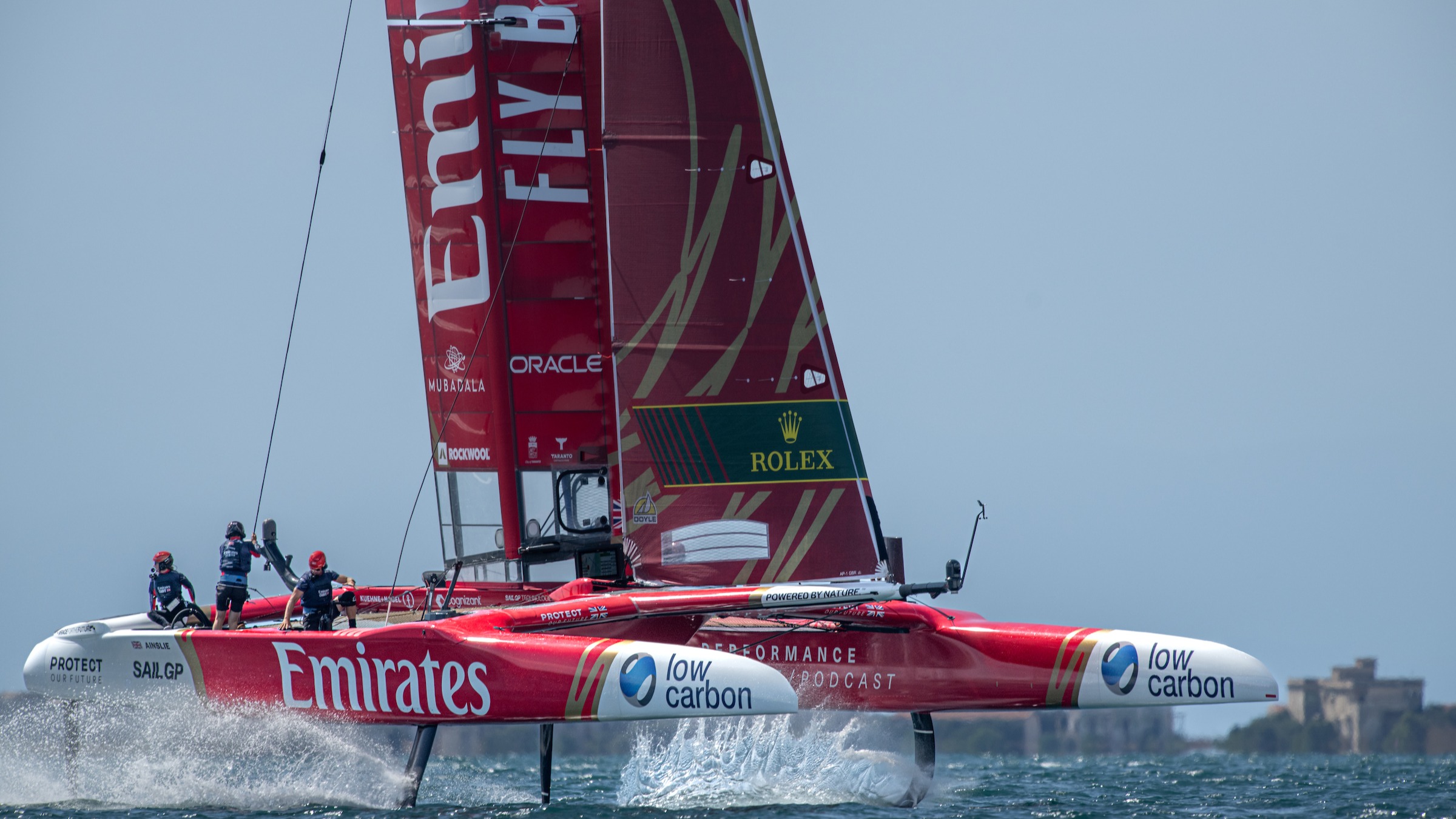 Emirates Great Britain driver Ben Ainslie debriefs the racing action from Taranto